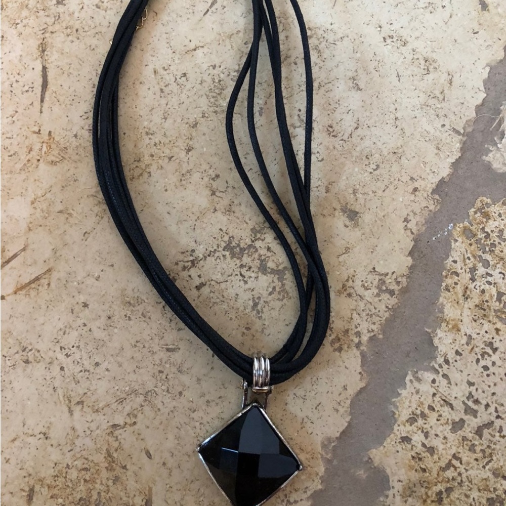 Park Lane Black Stone necklace